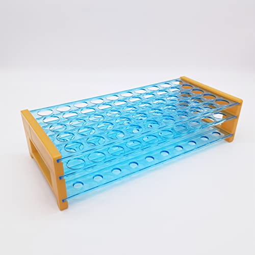 Plastic Test Tube Rack For 16/18Mm Tubes, Lab Test Tube Holder Rack, Holds 50, Detachable (1Pacs) #TOP1
