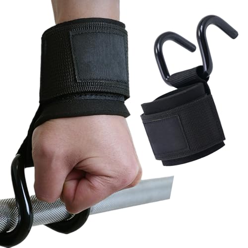 Krafttraining Haken Für Männer | Ergonomischer Trainingsgriff,Vielseitiges Band zur Handgelenkunterstützung für Kreuzheben, Kniebeugen, Klimmzüge und Gewichtheben Fitness