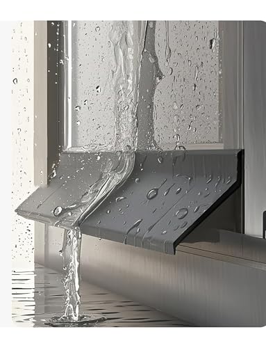 Protector contra la lluvia for ventanas corredizas, resistente a la intemperie, Tira de barrera de agua exterior, protección for evitar la infiltración de lluvia(1.8x39.4)