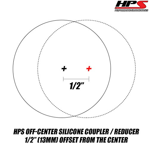 Image of HPS Performance HTSOR-200-250-BLUE High Temp 4-ply Reinforced Silicone Offset Reducer Coupler Hose, 60 PSI Maximum Pressure, 3 inch Length, 2 inch > 2-1 /2 inch ID, Blue