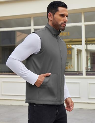 Image of COOFANDY Men's Casual Outerwear Vest Lightweight Zip Up Sleeveless Jacket Outdoor Work Hiking Travel Golf Vest with Pockets