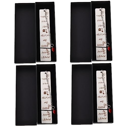 Marque-pages enseignants NUOBESTY : lot de 4 fournitures scolaires pour offrir et lire