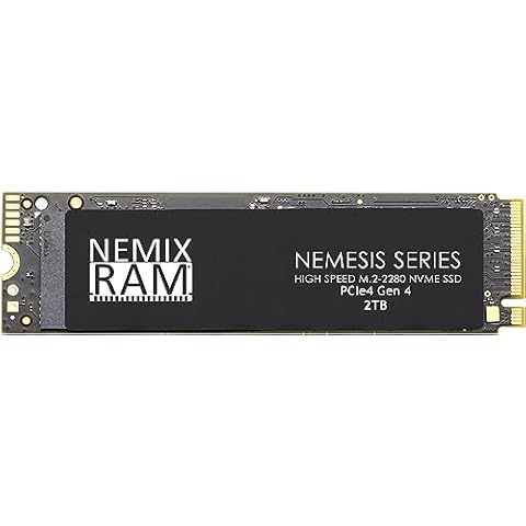NEMIX RAM Nemesis Series 2TB M.2 2280 Gen4 NVMe SSD for PlayStation 5 & PC Gaming Machines Fastest Write Speeds up to 7415mbps Supports PCIe 4 (PCIe3 Backward Compatible) Cover