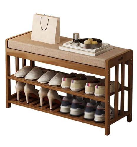 GFLCWYP Entry Bench Seat with Shoe Storage, Multi-Functional Hallway Bench