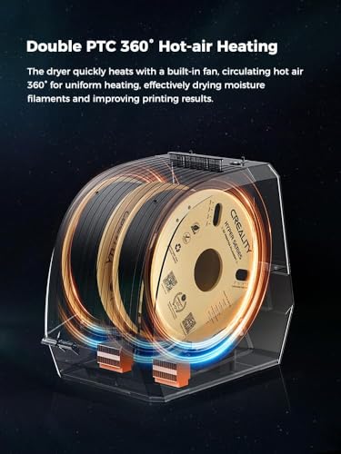 Image of Creality Space Pi Filament Dryer Plus, 2 Spools Filament Storage Box, Double 360 Heating Drying with Fan&Touch Screen, 3D Printer Filament Spool Holder, Dehydrator 1.75 /2.85 /3mm PLA PETG ABS TPU