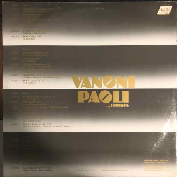 GINO PAOLI ORNELLA VANONI I SUCCESSI ORIGINALI-DOPPIO VINILE PRIMA STAMPA RARISSIMO