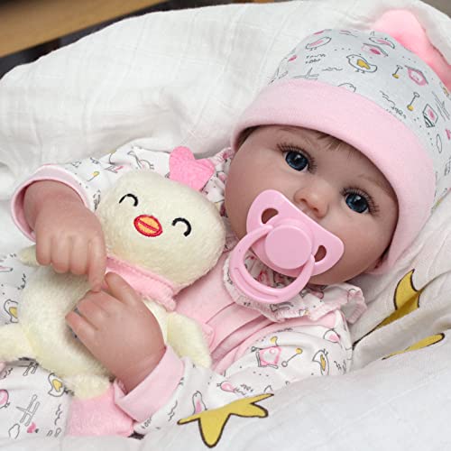 Kaydora Reborn Baby Dolls Girl - 16 Inch Realistic Newborn Girl Doll, Lifelike Handmade Silicone Reborn Baby With Soft Weighted Body Like Real Baby, Kids Gift Box For 3+ Year Old #TOP3