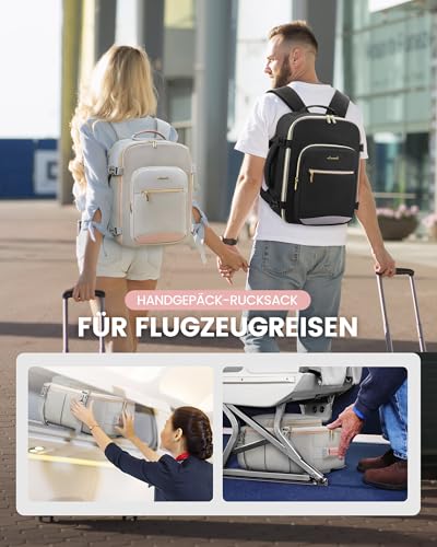 LOVEVOOK Ryanair Handgepäck 40x30x20, Handgepäck Rucksack Tasche Reiserucksack Flugzeug, Carry On Hand Luggage Travel Backpack für 13,3 Zoll Laptop Damen Herren, Klein Cabin Bag Eurowings Wizz