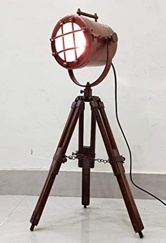 UK Gift Antique Vintage Desk Spotlight Table Lamp Copper Finish Tripod Desk Lamps Home Decor