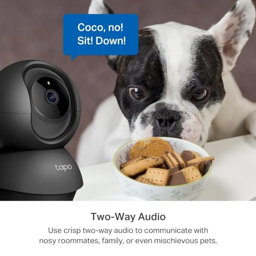 Tapo TP-Link 2K 3MP Pan/Tilt Indoor Security Camera for Baby Monitor, Pet Camera | Motion Detection & Tracking | 2-Way Audio | Cloud & SD Card Storage | Works w/Alexa & Google Home | Black C211 8 41+SnC2UiXL