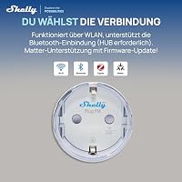 Shelly Plug PM Gen3 Weiß - WLAN Smarte Steckdose, Energiezähler, Keine Schaltfunktion, Leistungsmessung, 16A, 3680W, Zeitschaltuhr, Stecker, Smart Home, Alexa & Google, Kein Hub Erforderlich – Ansicht 3