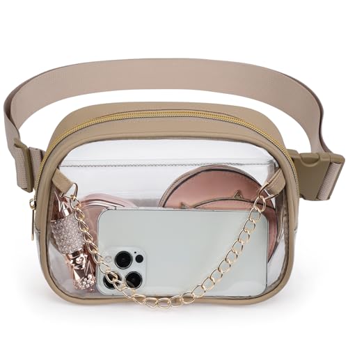 TINYAT Clear Fanny Pack Stadium Approved - Clear Belt Bag for Women