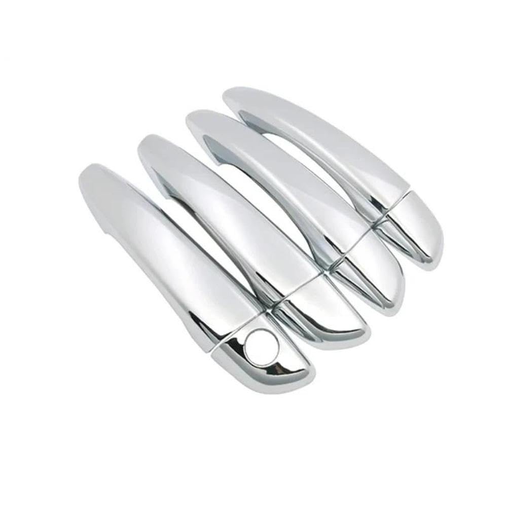Sxqpocar 4Handle 1 Keyhole Handle Cover For Citroen C4 Cactus 2014 2015 2016 2017 2018 2019 2020 2021 2022 Chrome Door Car Accessories Stickers Replacement Parts(4Handle 1 Keyhole)