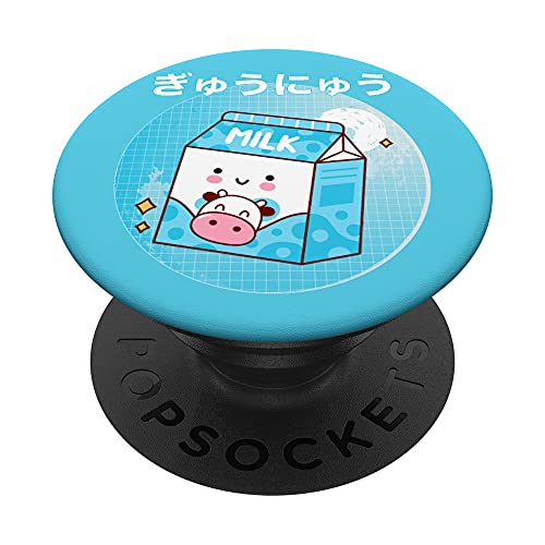 Aesthetic Cute Kawaii Milk Carton Japanese design Anime Fans PopSockets PopGrip Intercambiabile