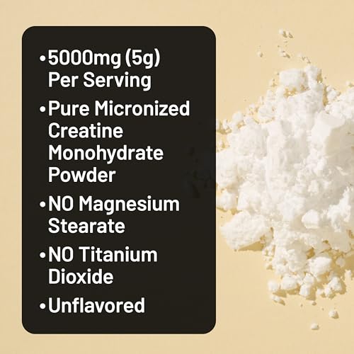 NatureWise Micronized Creatine Monohydrate Powder, 5000mg (5g) Per Serving - Creatine for Women & Men - Pure, Unflavored, Supports Lean Muscle Mass, Endurance - 100 Servings - image 5