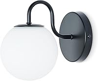 Vista 10 de Moderna lámpara de tocador de baño, accesorios de iluminación, níquel cepillado, 2 luces con pantalla de vidrio globo blanco leche, aplique de pared