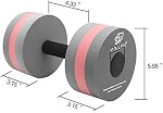 Haltères aquatiques, 2PCS haltères en mousse pour exercices aérobiques aquatiques, résistance en piscine, équipement d'exercices de fitness aquatique pour la perte de poids