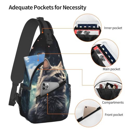 Mochila tipo bandolera para senderismo negra miniatura 4