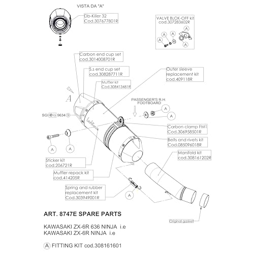 Soporte de escape de repuesto para silenciador de moto Kawasaki ZX 6 R 2009 2