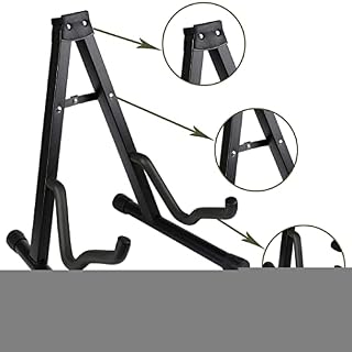 Stand de guitare universel pliant un cadre en fer noir support portable réglable pour la guitare basse acoustique… – Image 7