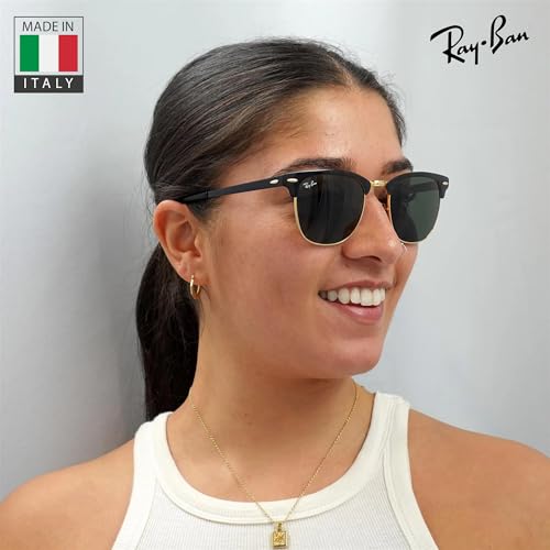 Image of Ray-Ban RB3716 CLUBMASTER METAL Square Shaped Sunglasses for Men & Women with Official RAYBAN Eyewear Kit