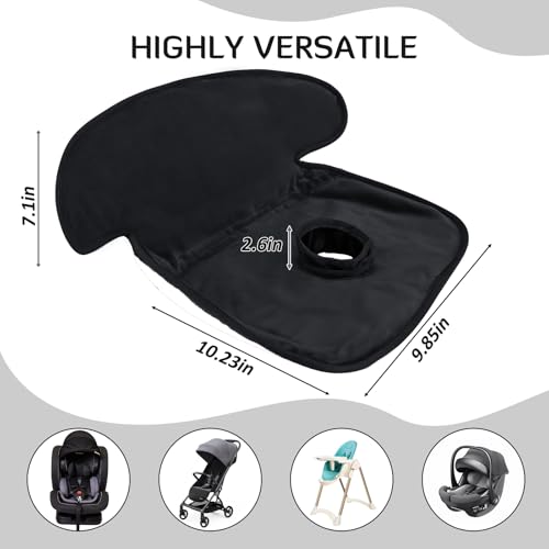 Image of INFANZIA Dry Seat,Car Seat Protector Waterproof Carseat Liner Potty Training Toddlers, Baby and Infants, Piddle Pad for Carseats Strollers (Black, 2 Packs)