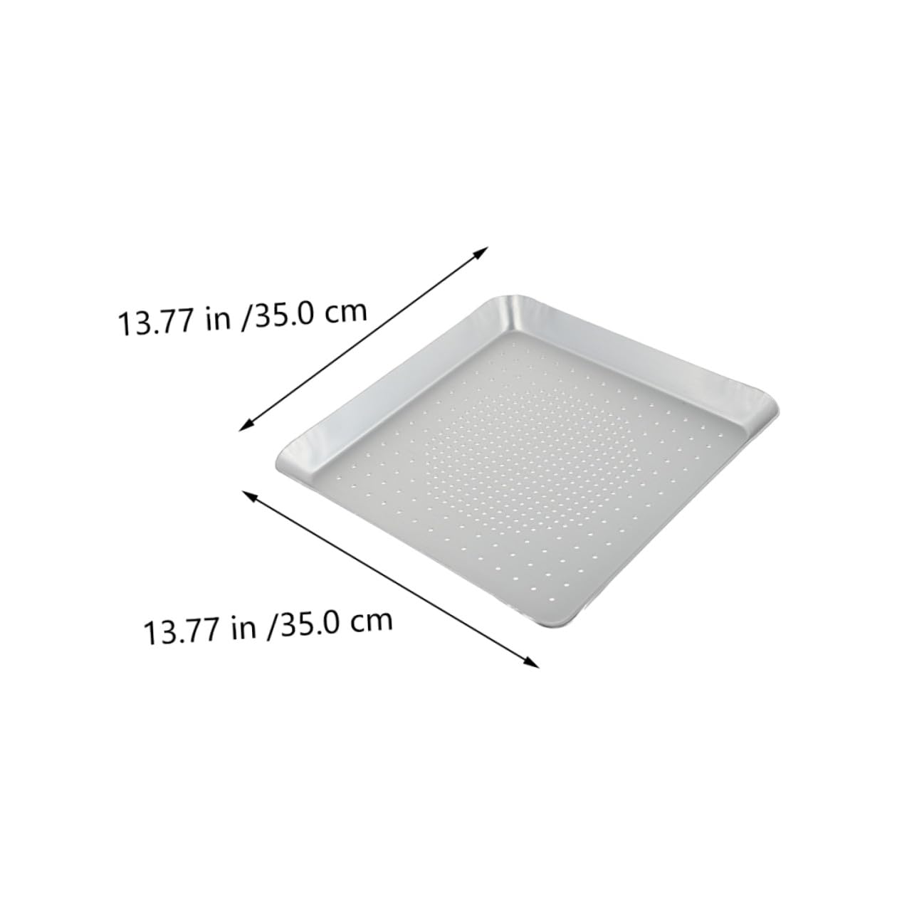 Plaque à Pizza Perforée Carrée 35 Cm en Alliage D’aluminium Antiadhésive, Résistante la Corrosion, pour Cuisson Maison et Professionnelle, Cuisson Uniforme pour Four Domestique,