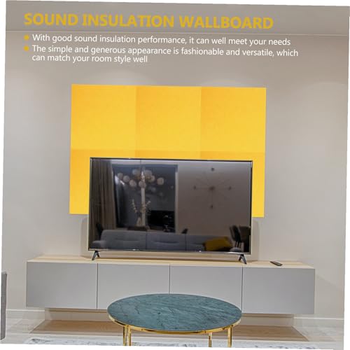 Panel de fieltro amarillo para Ktv y salas de baile, 5 piezas para absorción de sonido miniatura 4
