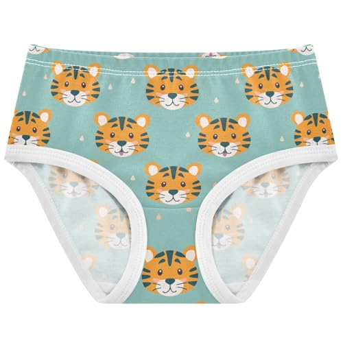 Girl's Cotton Underwear Little Kids Breathable Comfort Briefs Children Panties for 2-8 Years