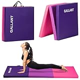 Gallant Gymnastics Mat Foldable – 6FT Exercise Mat with Carry Handles, Non Slip PU Leather, High Density Polyethylene Crash Workout Mats for Kids