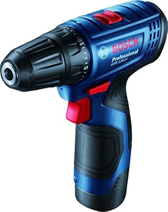 Bosch GSR120-Li Cordless Drill Driver, Wood & Steel, 2-speed gearbox, 1 x GBA 12V 2.0Ah Battery, GAL 1210 CV Professional Charger + Carrying Case