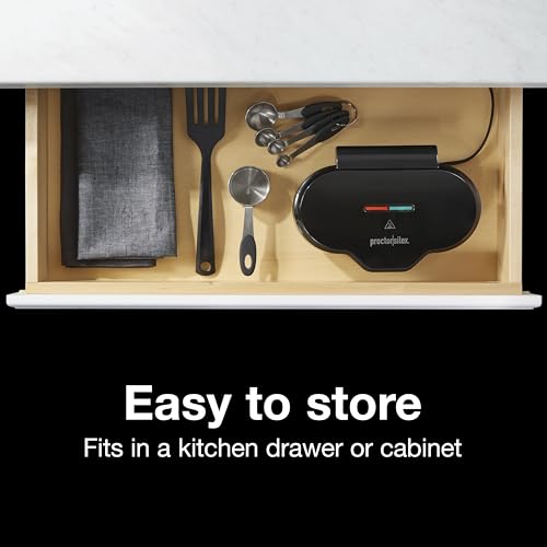 image for Proctor Silex Double Mini Waffle Maker Machine with 4” Round Non-sti