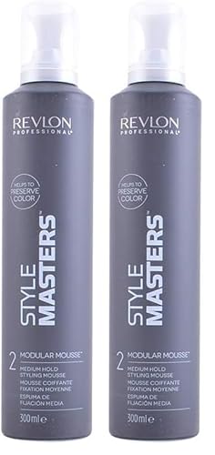 STYLE MASTERS Modular Mousse, 300 ml, Stylingprodukt für perfektes Haarstyling, Haarschaum mit mittelstarkem Halt, Haarprodukt für ein natürliches Finish & mehr Volumen (Packung mit 2)