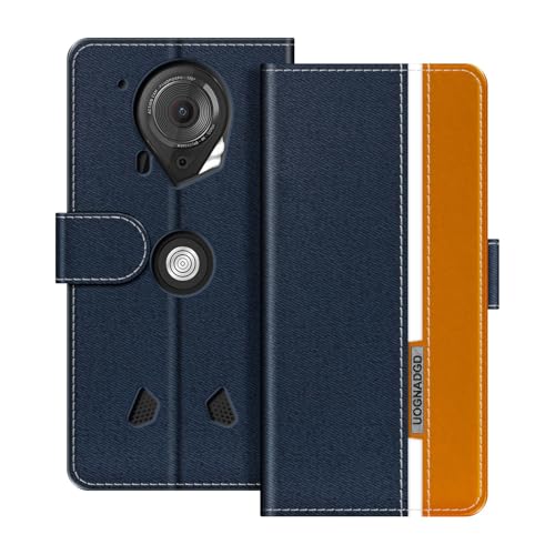UOGNADGD Lederhülle Kompatibel mit Crosscall Trekker-X4 Klappbares Portemonnaie-Hülle mit Magnetverschluss Ständer & Kartenfächern stoßfestem Schutz (Blau)