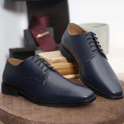 Image of LOUIS STITCH Men's Italian Leather Shoes Handmade Formal Lace Up Derbies for Men (RXPL)
