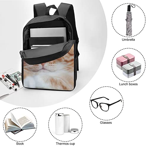 Sac à dos imprimé 3D chat 17 pouces unisexe pour école et loisirs