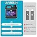 ULLFEU UV Resin Kit 1000g Bulk No Odor Upgrade Clear UV Epoxy Resin Hard Fast Cure Resin Kit Jewelry Making Handmade DIY Craft Decoration Coating