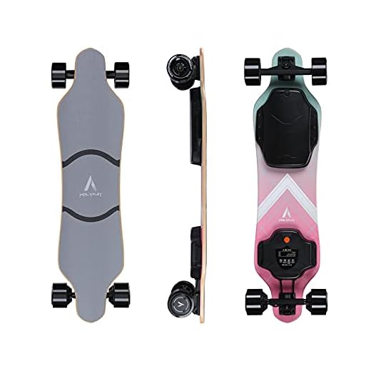 Electric Skateboard Electric Longboard with Remote Control Electric Skateboard,900W Hub-Motor ,25 MPH Top Speed，16 Miles Range,3 Speed Adjustment，Max Load 220 Lbs,12 Months Warranty