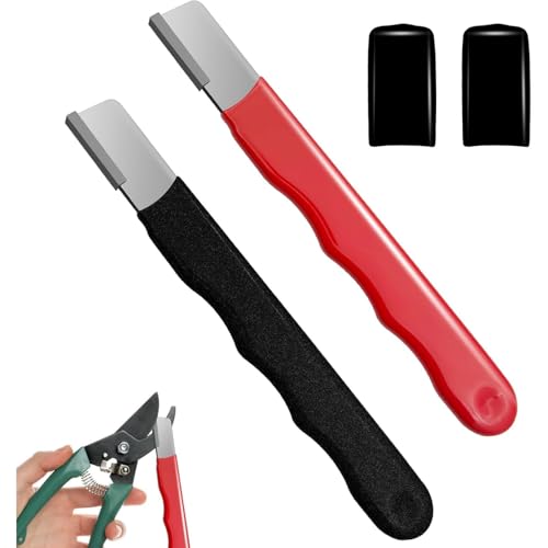 2 PCS Sharpener Tool Garden Helper for Knife Garden Knife Sharpener for Hedge Shears Scissors for Gardening Pruner