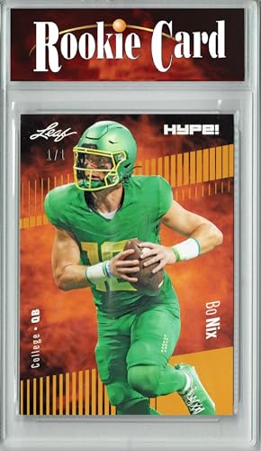 Certified Mint+ Bo Nix 2023 Leaf HYPE #103A Gold Blank Back #1/1 Rookie Card Denver Broncos