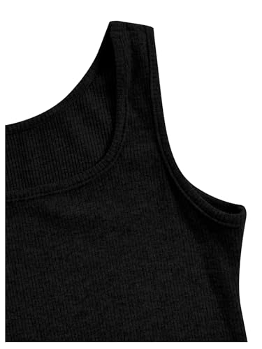 Verdusa Girl's Midi Dress 2 Piece Fall Sets Ribbed Knit Button Up Crop Cardigan and Tank Dress4