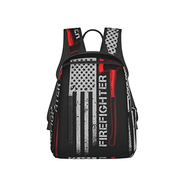 Men-women-college-business-travel-anti-theft-laptops-backpack-large-capacity-bookbag-computer-bag-for-American-Thin-Red-Line-Flag-Firefighter-Black JZDACH Men women college business travel anti theft laptops backpack large capacity bookbag computer bag - for American Thin Red Line Flag Firefighter Black