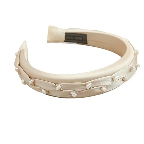 KAJYLFAST French Pearl Headband for Women Wide Edge Hair Accessoriesece