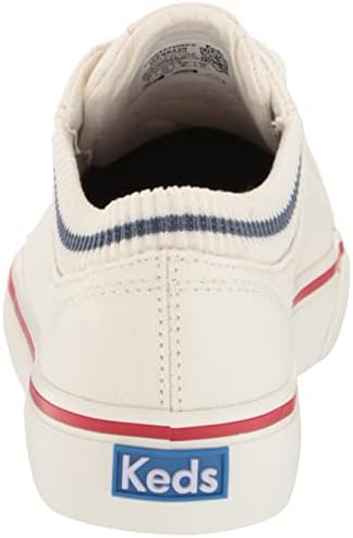 Keds Women's Jump Kick Rib Knit Sneaker, White/RED, 10 | Image 2
