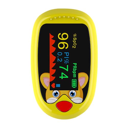 Pulsioxímetro de Dedo, Oxímetro de Pluso Digital Portátil con Con Pantalla Giratoria 4 Direcciones, Medición de SPO2 y PR y PI，Ideal para el Hogar