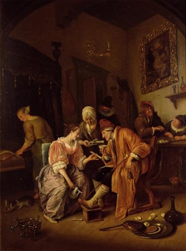Impression prints toile haut de gamme de Jan Havickszoon Steen, format galerie 60x90