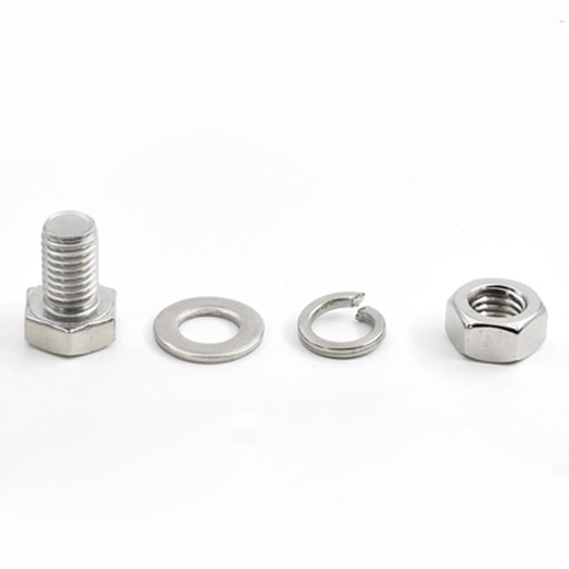 Generic M5 Hex Head Screw Sems Screws with Nut Hexagon Set Bolts Washer Length 6mm-50mm - (Dimensions: M5x40mm(6pcs))