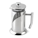 Weis 18180 Pressfilterkanne Glas, Edelstahl groß 0.8 L