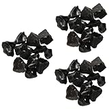 Cabilock 3 Stück Natürliche Obsidian Steine Unregelmäßige Rohkristalle für Aromatherapie Dekoration Vielfältig Einsetzbar Spirituelle Praktiken und Schmuckherstellung Große