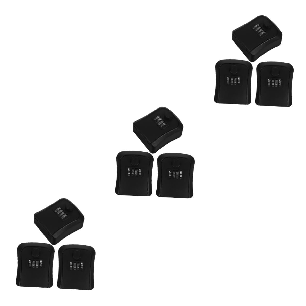 Operitacx 9pezzi Scatola Portachiavi Con Combinazione Sicura Da Realizzata Per Esterni e Interni Perfetta Per Casa Ufficio e Scuole